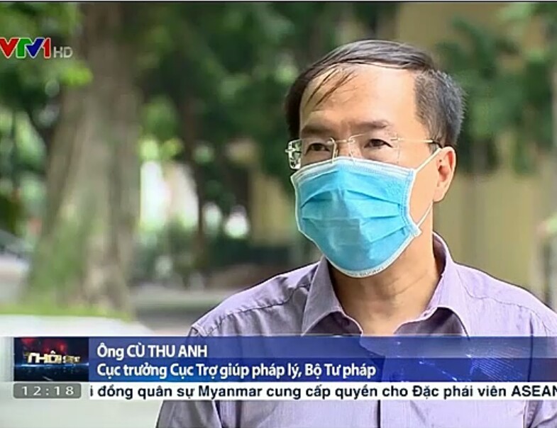  Thông báo phát sóng thời sự VTV1 kỷ niệm 24 năm thành lập hệ thống trợ giúp pháp lý